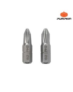PUMPKIN PRO 13143 ดอกไขควงลมโอซาก้าS2 PH2-25 2ดอก/แผง PTT-OSB2-25