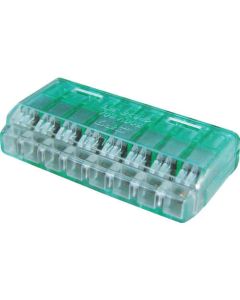 ขั้วต่อสายไฟชนิดปลั๊กล็อคด่วน 8 ขั้ว สีเขียวใส 20 ชิ้น