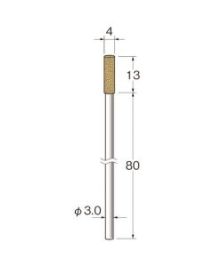 หินลับ Rabin พร้อมเพลา (ใช้งานทั่วไป) R4812 ขนาดเม็ด (#): 180