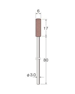 หินลับ Rabin พร้อมเพลา (ใช้งานทั่วไป) R4821 ขนาดเม็ด (#): 80