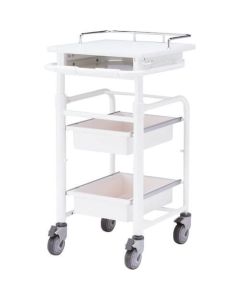 รถเข็นชาร์ตอิเล็กทรอนิกส์แบบขึ้น/ลงแบบ Cantilever (สีขาว)