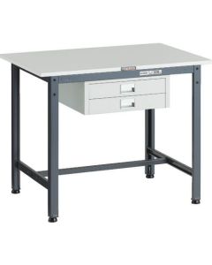 โต๊ะทำงานน้ำหนักเบาแบบ RAE 900 x 600 บาง 2 ลิ้นชัก สี DG
