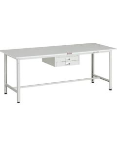 โต๊ะทำงานน้ำหนักเบาแบบ RAE 1800 x 750 บาง 2 ลิ้นชัก สี W