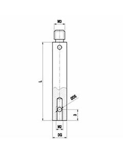 M3 stainless steel holder for styli 90°, DS 1 mm, for Zeiss application