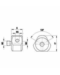 M5 4-way titanium cube, 13 g, for Zeiss Applications