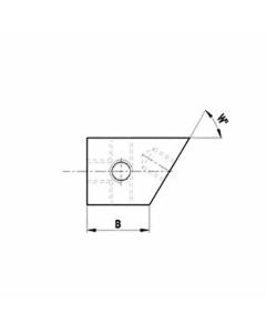 M5 cube with angle, titanium, DS 87.5 mm, for Zeiss applications