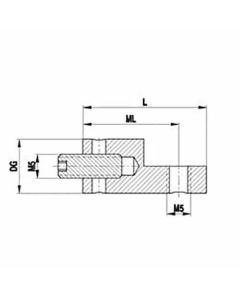 M5 titanium angle for styli 90°, for Zeiss applications