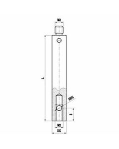 M2 stainless steel, 90° stylus holder, L 30 mm, DS 1 mm, for Zeiss applications
