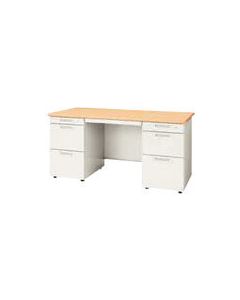 โต๊ะทำงานแขนคู่ RJ-147D-33 WM สีขาวเมเปิ้ล (829881)