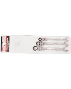 Rachet Ring Wrench Set .Racheting Spanner Head.Flex Head 1ชุด