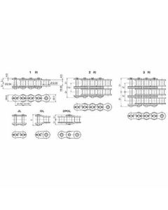 โซ่ส่งกำลัง RS ANSI G8 RS100-1-CP-U 96 Link