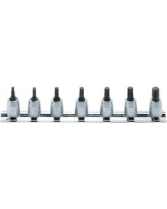 Socket Set On Rail 1/4Sq.Dr. Torx Plus 1อัน