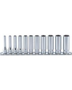 Socket Set On Rail 1/4Sq.Dr. 12-P Deep 1อัน