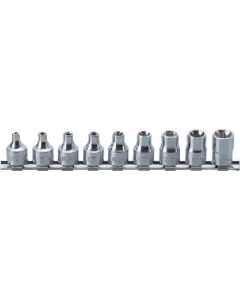 Torx Socket Set On Rail 3/8Sq.Dr. 1อัน