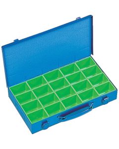 STEEL PARTS BOX 360 x 205 x 54 Green Tray x 20