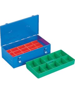 STEEL PARTS BOX 360 x 200 x 110 Orange Tray x 10, Green Large Tray x 1