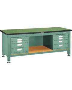Heavy-Duty Workbench c/w 4 Cabinets
