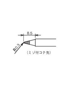 ปลายเหล็กแบบถอดเปลี่ยนได้แบบมีร่อง BM (1 ปลาย = 1 PK)