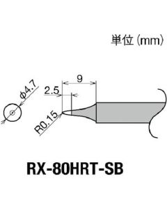ปลายเหล็กสำรอง (RX-8 series) ความกว้างปลาย R 0.15 mm