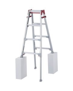 Aluminum Two-Way Ladder with Adjustable Legs