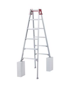 Aluminum Two-Way Ladder with Adjustable Legs