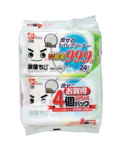 GN ANTIBACTERIAL TOILET CLEANER (FLUSHABLE) 24 SHT X 4 PCS 12อัน