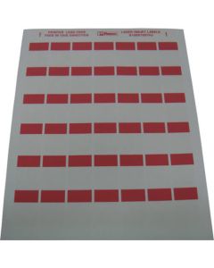 ฉลากเคลือบบัตรสำหรับเครื่องพิมพ์เลเซอร์ โพลีเอสเตอร์ สีแดง ส่วนการพิมพ์ ยาว 12.7มม. x กว้าง 25.4มม. 500 แผ่น S100X150YHJ-D