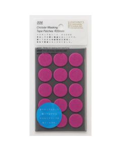 สติ๊กเกอร์กลม 20 มม. สีชมพูโอเปร่า