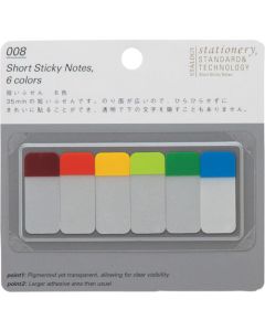 Short Sticky Notes,6 colors