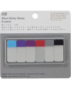 กระดาษโน๊ตสั้น 6 สี B