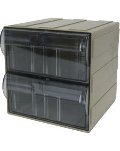 ตลับกระดาษสำหรับธุรกิจประเภท S หน่วยเดียว W186 x D192 x H186 2 ลิ้นชัก