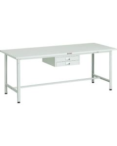 โต๊ะทำงานน้ำหนักเบาชนิด SAE 1800 x 750 บาง 2 ลิ้นชัก สี W