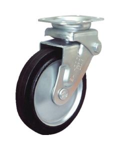 Plate Type Cushioning Spring Caster (pressed rubber wheel)