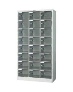 กล่องใส่รองเท้าสำหรับ 24 คน 900x380xH1700 ใส มีกุญแจ