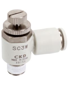 Speed controller elbow with push-in fitting