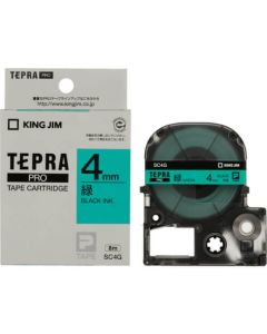 เทปพิมพ์อักษร TEPRA PRO Pastel Color Label 4mm (Green Tape / Black Ink)