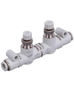 In/out speed controller Inline with push-in fitting