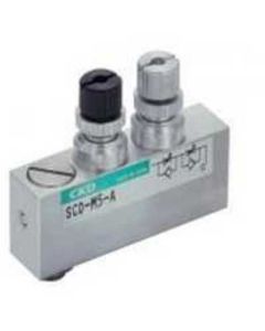 Miniature meter-in meter-out speed controller