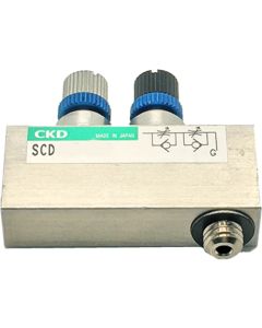 Miniature meter-in meter-out speed controller