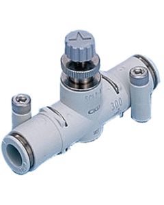 Needle valve Line type with push-in fitting