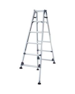 Aluminum c/w Adjustable Leg Stepladder