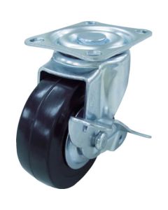 Plate Type Caster S Series (rubber wheel)