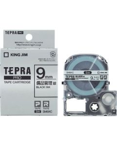 การจัดการอุปกรณ์เทป Tepra PRO ตัวอักษรสีเงิน/สีดำ