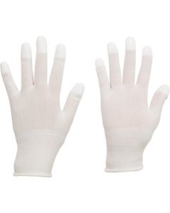 ถุงมือโพลีเอสเตอร์ (เคลือบปลายนิ้ว) SPU-131N S 10 คู่