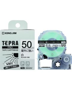 Tepla PRO tape Outdoor strong white / black letters