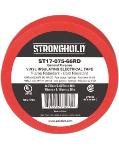 เทปไวนิล StrongHold ใช้งานทั่วไป สีแดง กว้าง 19.1มม. ยาว 20ม. ST17-075-66RD