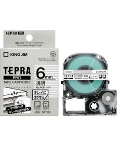 เทป Tepra PRO ทำความสะอาดตัวอักษรใส/ดำ