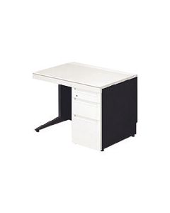 โต๊ะทำงานขาเดียว Stageo ST-F107L-4 WS/BK (673520)