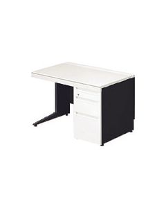 โต๊ะทำงานขาเดียว Stageo ST-F117L-4 WS/BK (673523)