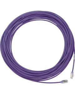 Category 6A สายแพทช์ชีลด์แบบบาง 15 ม. สีม่วง